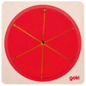 Goki Puzzle fracciones círculo