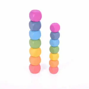 Cubos de Madera Arcoiris - 14 Piezas Tickit