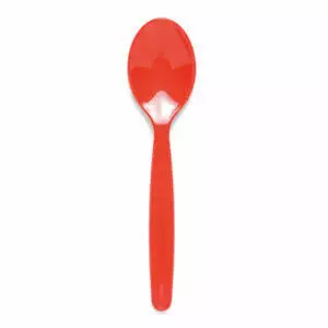 cuchara de policarbonato roja