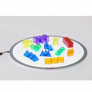 Set de mini bloques geométricos translúcidos