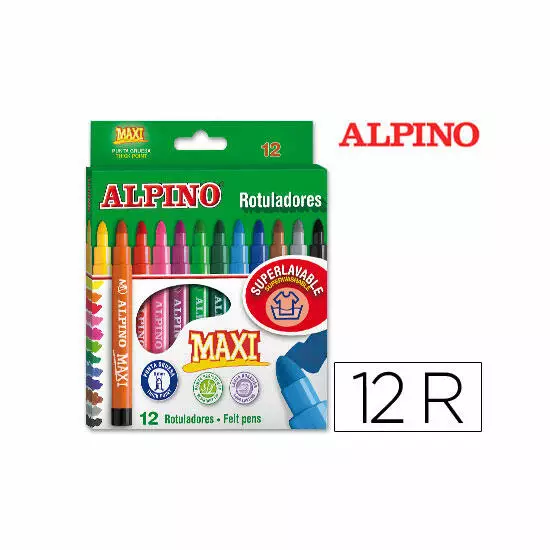 Pack 12 Lápices de colores + 12 Rotuladores Alpino