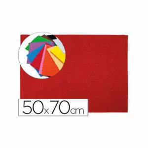 Goma eva liderpapel 50x70cm 60g/m2 espesor 2mm textura toalla rojo Paquete de 10 hojas Liderpapel