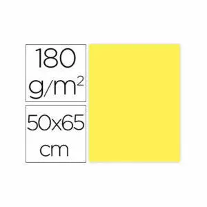 Cartulina liderpapel 50x65 cm 180g/m2 amarillo paquete de 25 Liderpapel