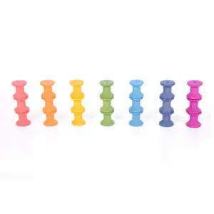 Carretes de madera Arcoiris - 21 piezas Tickit