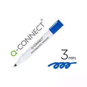 Rotulador q-connect pizarra blanca color azul punta redonda 3.0 mm.