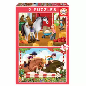 Puzzles Cuidando caballos 2x48
