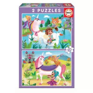 Puzzles Unicornios Y Hadas 2X20