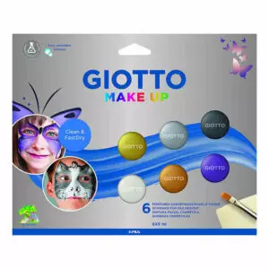 Set 6 Giotto Make Up Pintura Facial Cosmética 5 Ml Metallic Colours