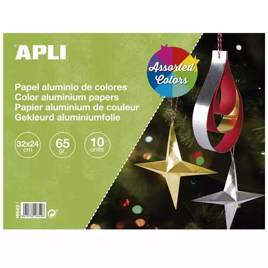 Papel Celofán Colores Surtidos - 10 Hojas Apli en Infanity