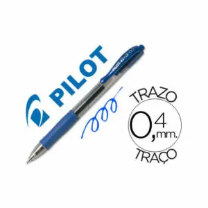 Boligrafo Pilot G-2 Azul Tinta Gel -Retractil -Sujecion de Caucho