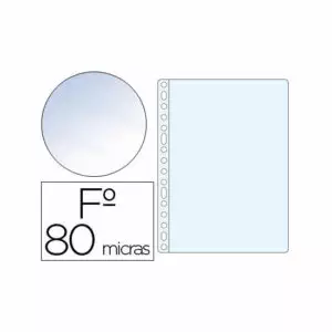 Funda Multitaladro Q-Connect Folio 80 mc Cristal Caja de 100 Unidades