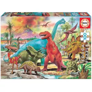 Puzzle 100 Dinosaurios Educa